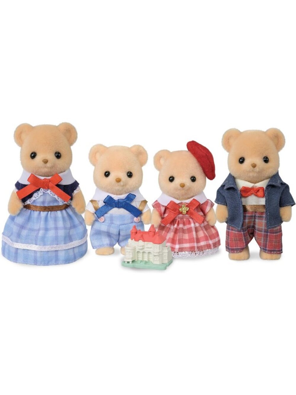 Collectible Biscuit Bear Family Dollhouse Figures - Adorable Calico Critters Set